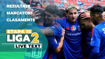 Etapa 15 Liga 2 | Șase partide încep la ora 11:00. De pe pozițiile calificabile în play-off intră la joc doar Steaua