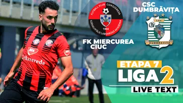 FK Miercurea Ciuc și CSC Dumbrăvița pun punct etapei 7 din Liga 2, de la ora 18:30. Trupa lui Robert Ilyeș conduce campionatul