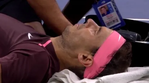 Momente de panică și la US Open: Rafa Nadal, plin de sânge! Spaniolul și-a spart nasul într-un mod stupid în timpul meciului cu italianul Fognini! VIDEO