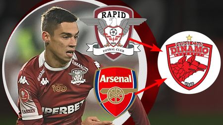 Dinamo transferă și de la Rapid, nu doar de la FCSB! „Câinii” vor acordul lui Arsenal pentru a-l lua sub formă de împrumut, după ce fotbalistul nu s-a adaptat sub comanda lui Bergodi. EXCLUSIV