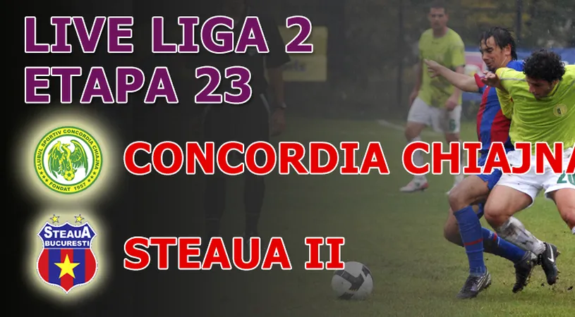 Chiajna egalează Săgeata!** Concordia - Steaua II 3-2