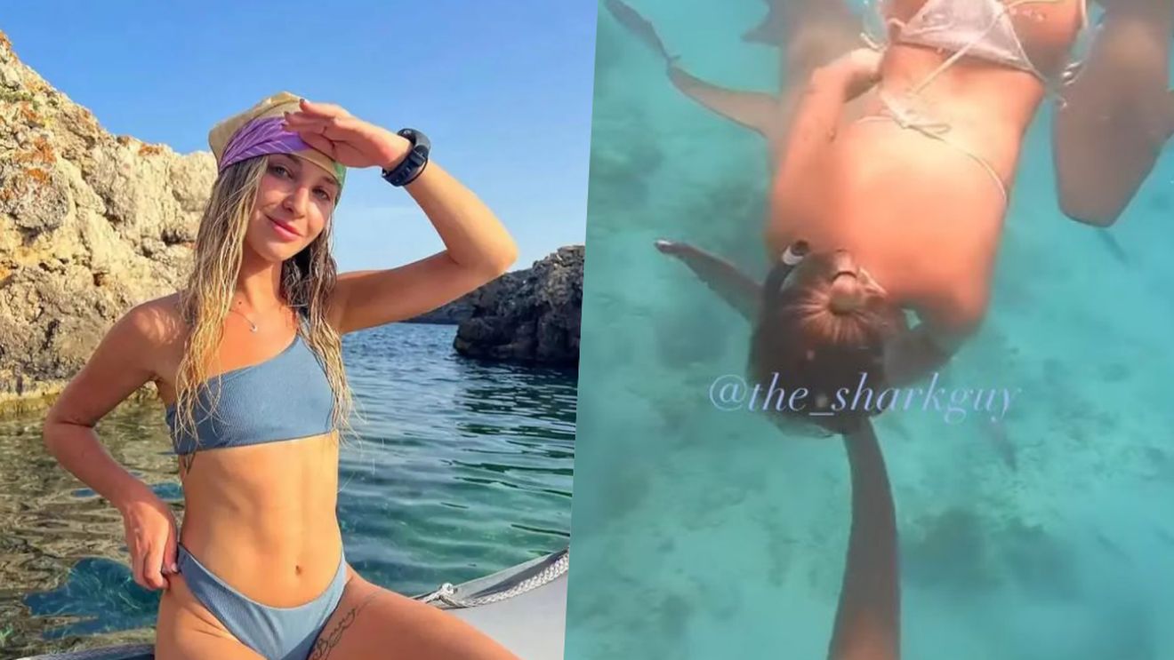 Momentul când un rechin atacă o tânără și o mușcă direct de spate! Sportul periculos pe care îl practica | VIDEO