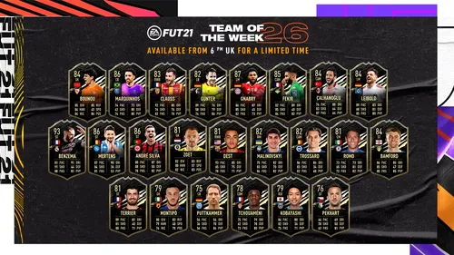 Evenimentul „Echipa săptămânii” din FIFA 21 ne oferă o nouă serie de carduri! Karim Benzema deține cel mai bun card