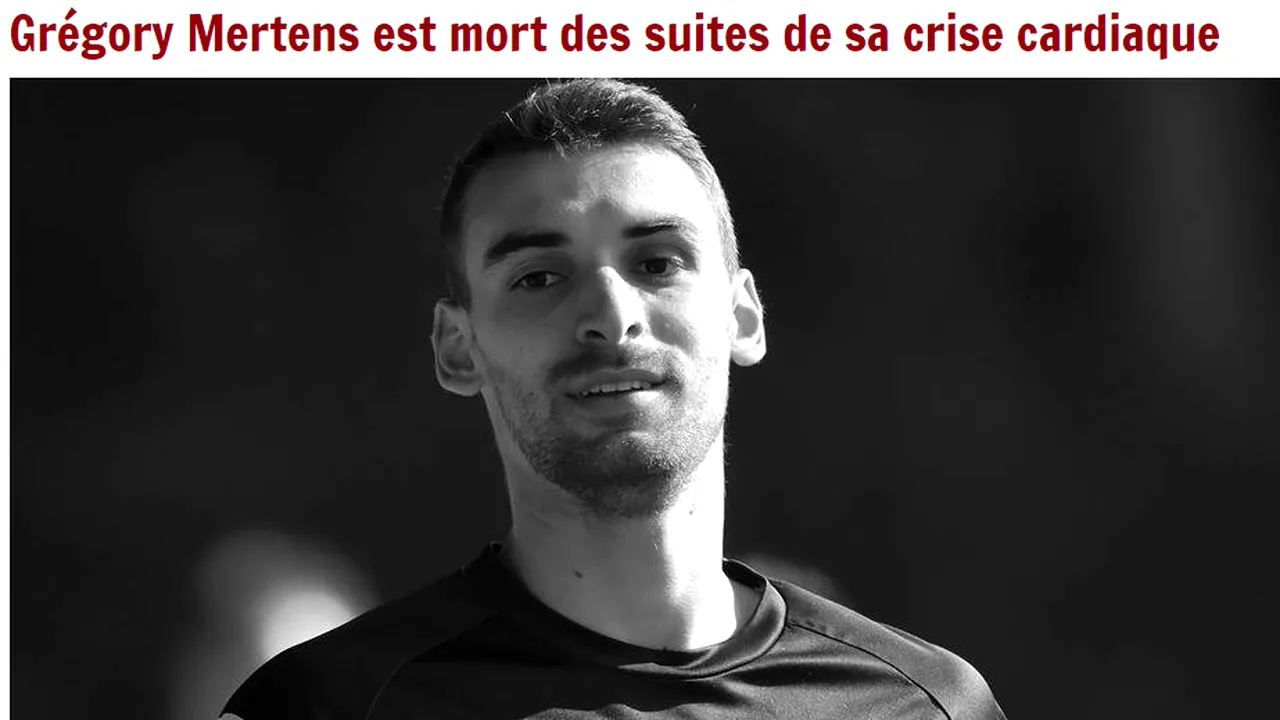 Dramă în fotbal. Gregory Mertens a încetat din viață în urma unui atac de cord suferit pe gazon. Fotbalistul avea doar 24 de ani