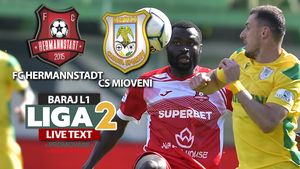 CS Mioveni dă lovitura la Mediaș și promovează în Liga 1. FC Hermannstadt retrogradează în Liga 2 după ce a terminat meciul în dublă inferioritate numerică