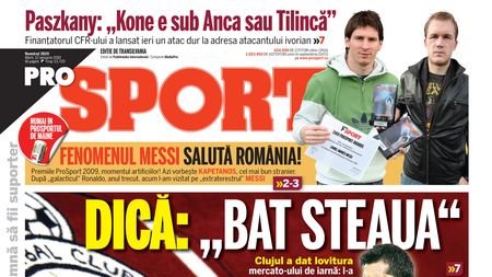 AZI, în ProSport de Transilvania!** "Vreau să bat Steaua în Gruia!"