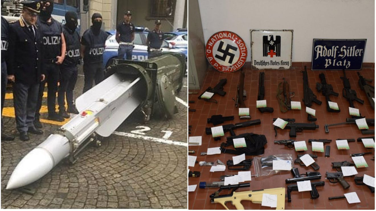 Suporterii lui Juventus, prinși cu o rachetă din armată! Descoperiri șocante făcute de poliția italiană VIDEO și FOTO