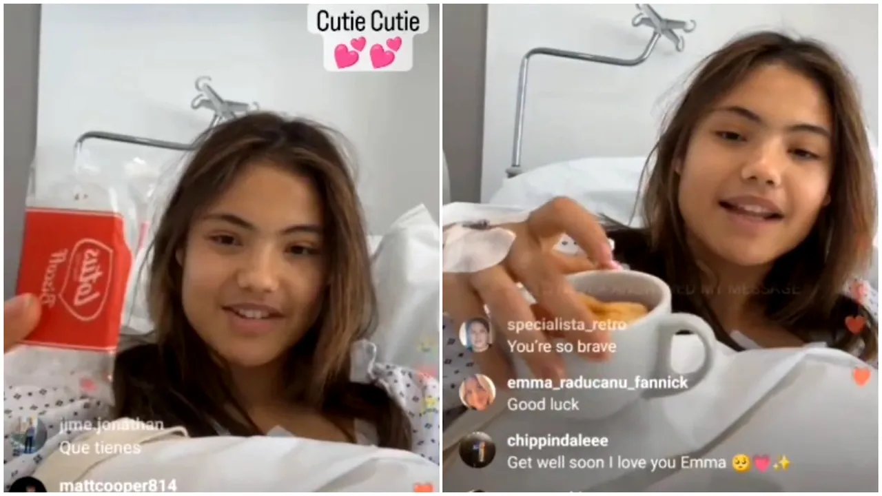Emma Răducanu, live pe Instagram de pe patul de spital! Cât de optimistă este după trei operații și cum arată meniul campioanei de la US Open 2021 | VIDEO