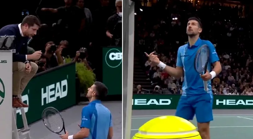 Novak Djokovic, scandal cu arbitrul la meciul cu Holger Rune de la Paris: „Cheamă supervizorul!