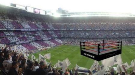 FOTO | Atmosferă electrizantă pe Santiago Bernabeu. Mesajul afișat de fanii lui Real Madrid la meciul cu Atletico