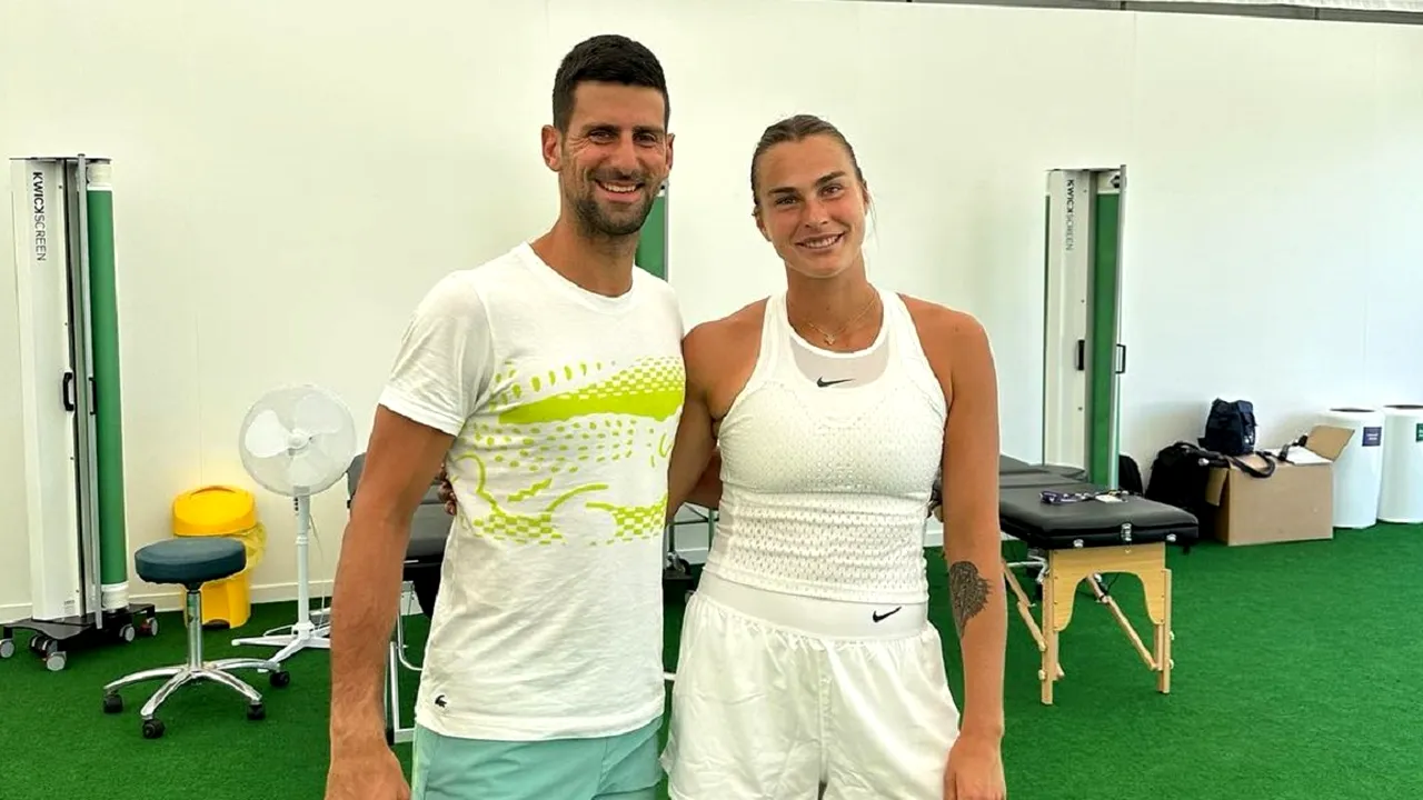 Gluma făcută de Aryna Sabalenka după ce s-a fotografiat alături de Novak Djokovic: „24 de Grand Slam-uri într-o singură poză!