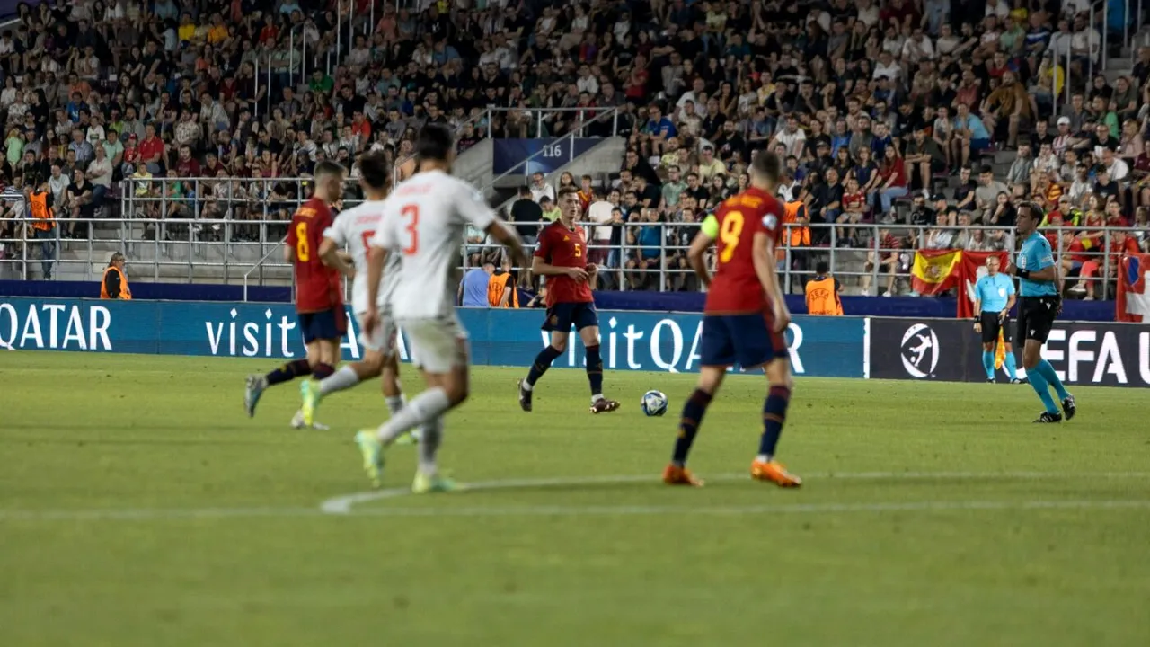 Spania U21 - Elveția U21 2-1, în sferturile de finală ale Campionatului European de tineret. Ibericii obțin biletul de acces în semifinale, după un succes la limită în Giulești