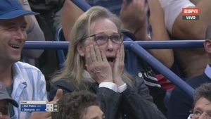 IMAGINEA ZILEI la US Open: Novak Djokovic și Juan Martin del Potro au impresionat-o pe "Iron Lady". O triplă câștigătoare a Premiilor Oscar a atras toate privirile la finala de duminică