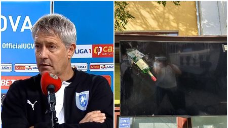 Suporterii Universității Craiova, răspuns genial după ce Cristiano Bergodi a răbufnit că nu trec peste ratarea calificării din Georgia | FOTO