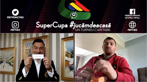 Începe SuperCupa #JucămDeAcasă! Ilie Dumitrescu și Cătălin Moroșanu au tras la sorți țintarul celui mai mare turneu caritabil de FIFA! Craiova lui Rotaru vs. Craiova lui Mititelu | VIDEO