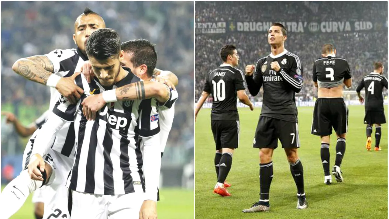 Semifinalele Champions League | Juventus - Real Madrid 2-1. Tevez, decisiv la ambele goluri ale torinezilor. Calificarea se joacă în returul de pe Bernabeu