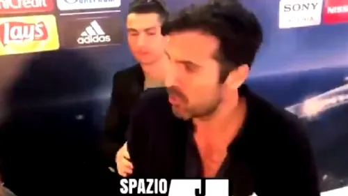 Buffon tuna și fulgera la interviuri când Ronaldo a apărut în spatele lui. VIDEO | Ce a urmat vorbește de la sine despre relația dintre cei doi mari rivali