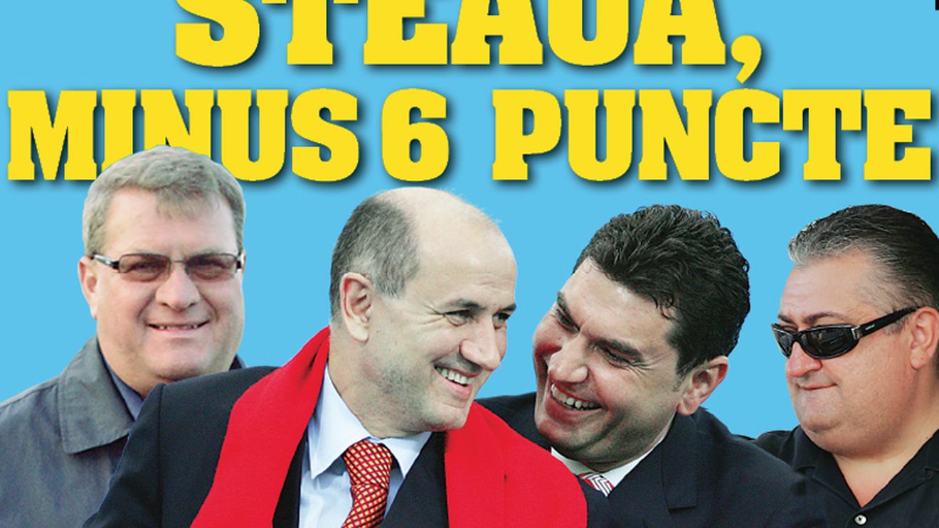 Steaua, minus 6 puncte