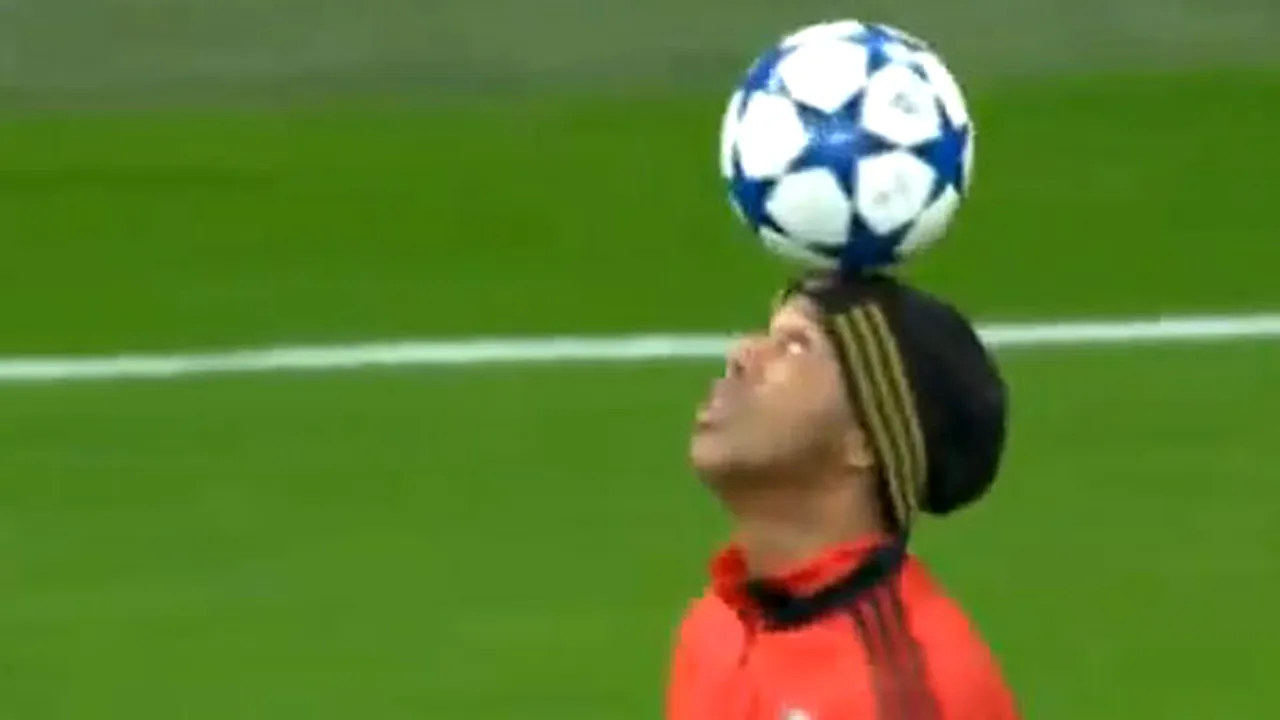 VIDEO** Ronaldinho și Ronaldo au făcut spectacol pe Bernabeu! S-au plimbat cu mingea pe cap