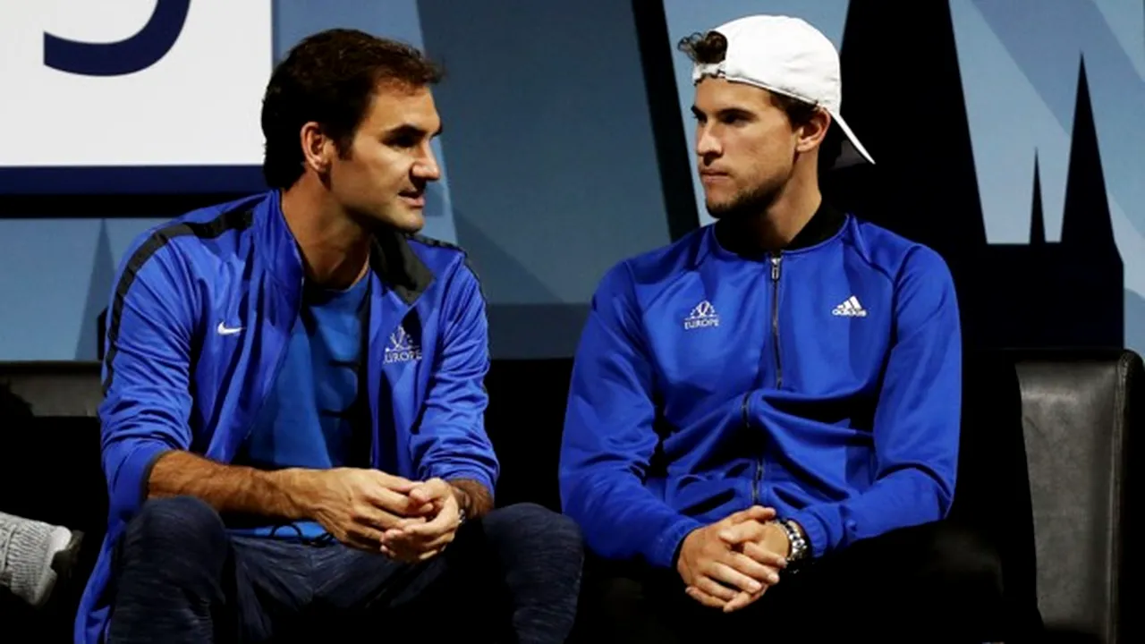 Turneul Campionilor | Încă o execuție în direct: cum s-a încheiat duelul supraviețuirii dintre Roger Federer și Dominic Thiem. CR7 a predat ștafeta, în tribună, unui fost coleg din echipa Galacticilor | FOTO