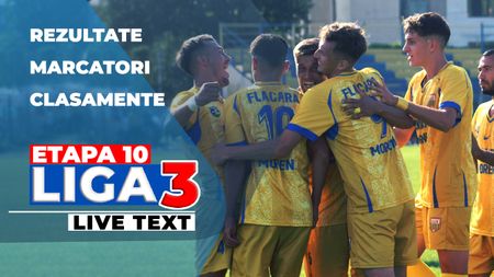 Etapa 10 Liga 3 | Şoimii Gura Humorului a defilat contra Vasluiului, în meciul Balșului s-au dat şi mai multe goluri! SCM Râmnicu Vâlcea s-a împiedicat, ACS Mediaş a câştigat dramatic