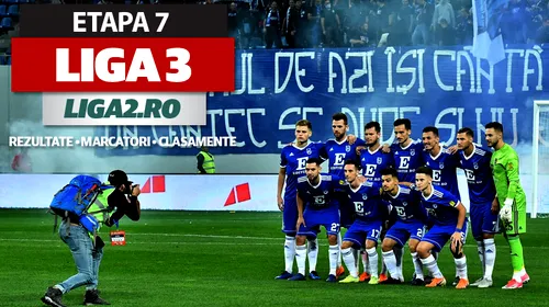 Liga 3, etapa 7, rezultate şi marcatori | Aerostar face scorul rundei și rămâne singura echipă cu punctaj maxim, ”FC U” Craiova se împiedică. Slobozia câștigă derby-ul cu Afumați, Luceafărul redevine lider