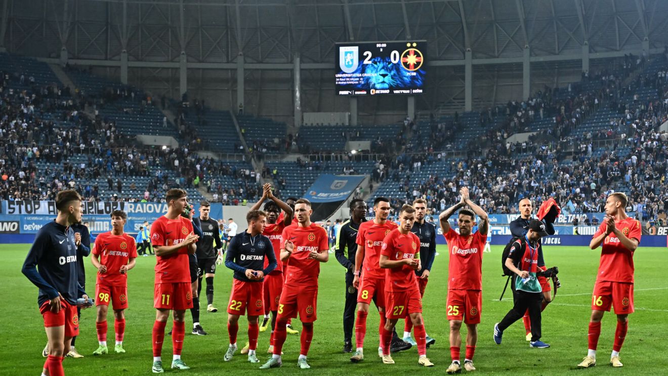 Ce nu s-a văzut la TV în Universitatea Craiova - FCSB 2-0. Ce au făcut fotbaliștii lui Gigi Becali, imediat după meci