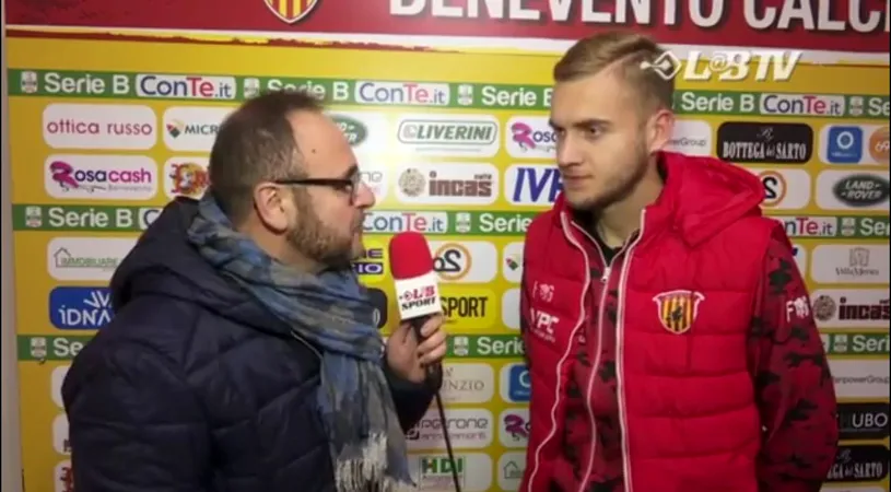 George Pușcaș înscrie din nou pentru Benevento. Marius Marin, convocat în lotul primei echipe la meciul Sampdoria - Sassuolo