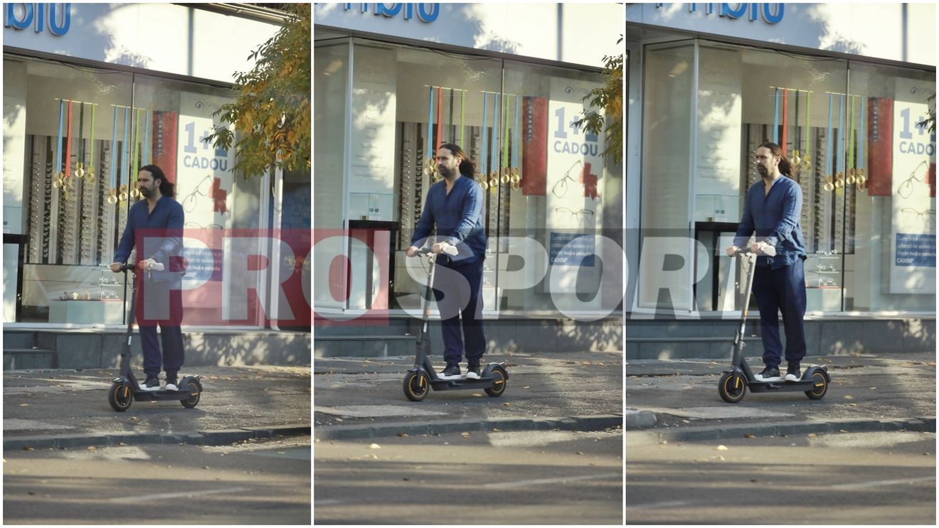 Fiul lui Radu Voina a dat mașina pe trotinetă! Cum a fost surprins fostul handbalist în Capitală | FOTO EXCLUSIV