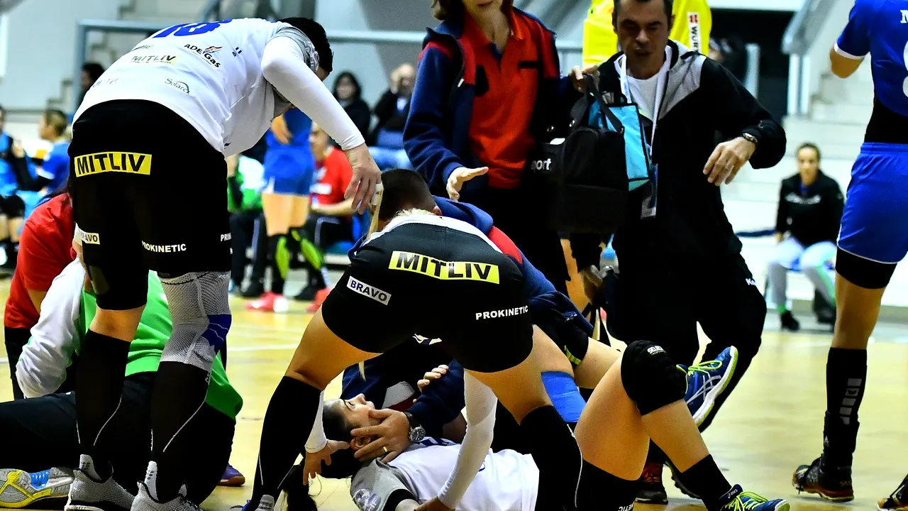 Scenă horror la Craiova! Ana Maria Țicu s-a accidentat grav și ratează Campionatul European din Franța. Anul 2018 s-a încheiat în Liga Națională cu SCM Rm. Vâlcea în poziția de lider