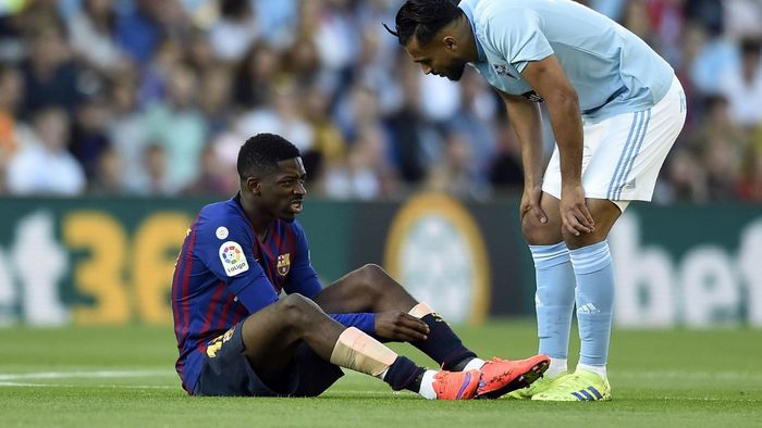 Alarmă la Barcelona! Ousmane Dembele s-a accidentat înaintea returului cu Liverpool, din semifinalele Ligii. A ieșit "rupt" după doar cinci minute din partida cu Celta
