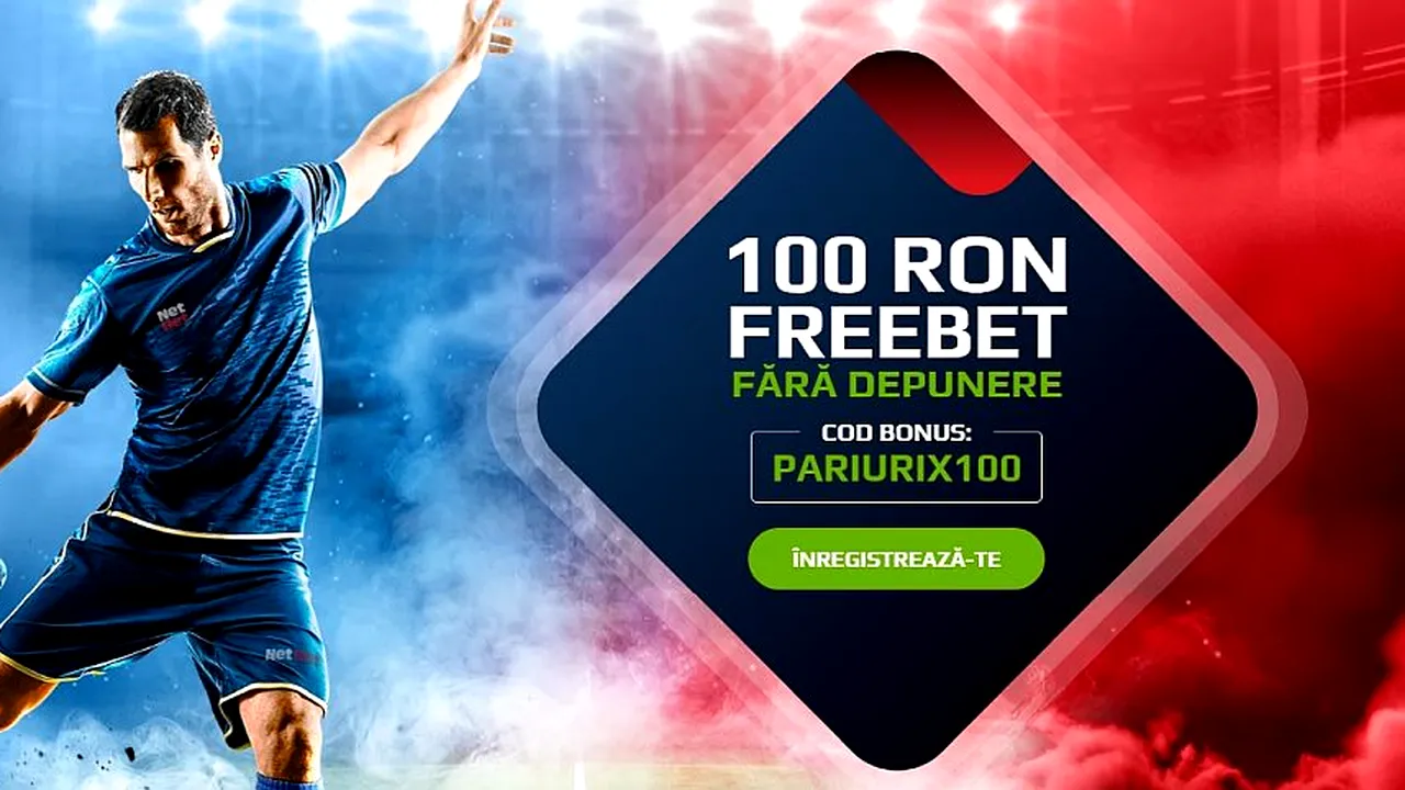 Ofertă Netbet: 100RON FREEBET fără depunere EXCLUSIV (P)