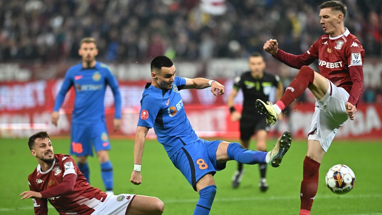 Fotbalistul giuleștenilor, transportat de urgență la Spitalul Militar, după FCSB - Rapid 2-2! Accidentarea e gravă și ratează restul sezonului