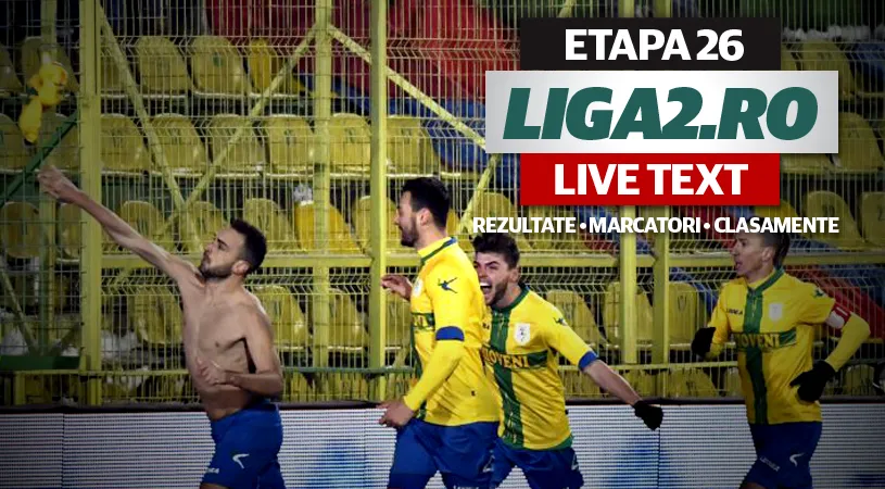 Sepsi urcă pe locul 2 după ce a fost mai bună ca Olimpia și în 10 jucători. Hadnagy a reușit o dublă.** CS Mioveni și Chindia câștigă și se apropie de podium. Vezi rezultatele etapei 26