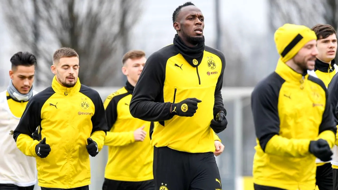 Usain Bolt s-a antrenat pentru prima dată cu Borussia Dortmund! VIDEO | Cum s-a descurcat cel mai rapid om al planetei 