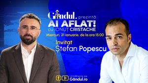 „Ai Aflat! cu Ionuț Cristache” începe miercuri, 21 ianuarie, de la ora 15.00, live pe Gândul. Invitat: Ștefan Popescu
