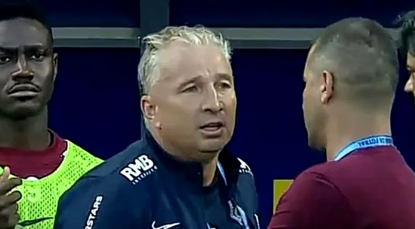 Dan Petrescu, criză de nervi la meciul cu Chindia! Antrenorul lui CFR Cluj a făcut scandal monstru după eliminarea lui Yeboah și a fost eliminat