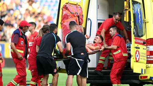 Prima reacție a lui Dragoș Iancu, după accidentarea horror suferită la meciul Petrolul – Hermannstadt. „Numai la asta mă gândesc!”