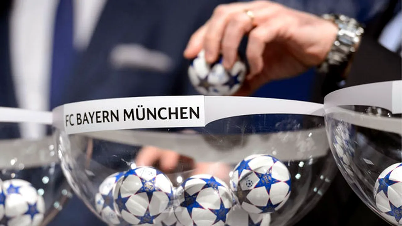 FOTO: Așa vor arăta sferturile?** UEFA a simulat tragerea la sorți pentru următoarea fază a Ligii Campionilor. Ce super meciuri au ieșit