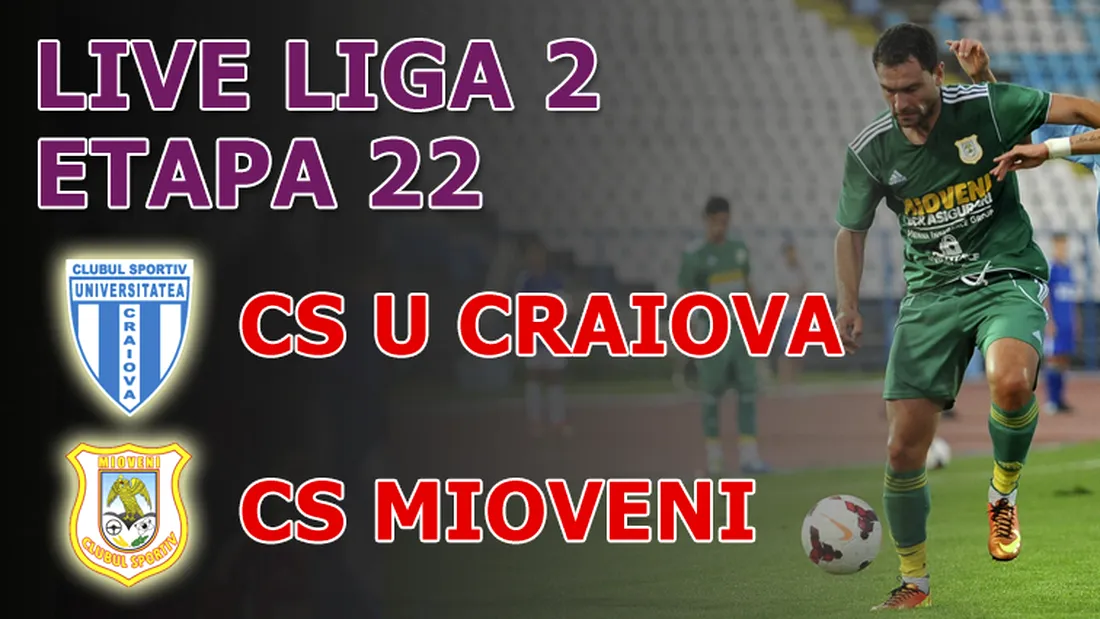CS U Craiova - CS Mioveni 2-0** Victorie cu capul