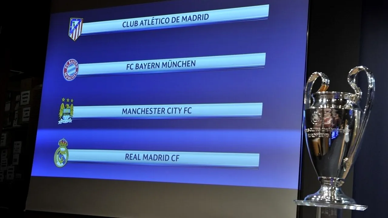 Semifinalele Champions League: Manchester City - Real Madrid și Atletico - Bayern! Sevilla, în calea lui Mircea Lucescu pentru finala Europa League