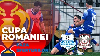 Metalul Buzău n-a mai reușit surpriza și cu Rapid, deși i-a dat o replică bună mai bine de o repriză. Echipa lui Valentin Stan părăsește Cupa României în sferturi