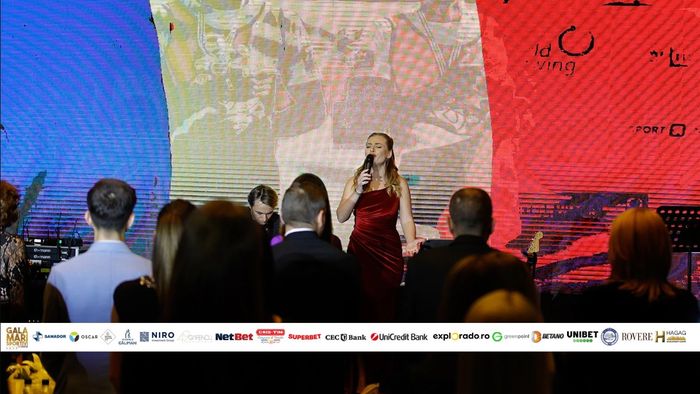 Irina Baianț, moment impresionant la „Gala Mari Sportivi ProSport”! A cântat imnul României și a ridicat în picioare toți campionii din sală | VIDEO EXCLUSIV