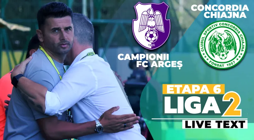 CFC Argeș învinge Concordia, dar nu fără emoții, chiar dacă a avut 3-0. Nicolae Dică respiră ușurat, nu și Ilie Poenaru
