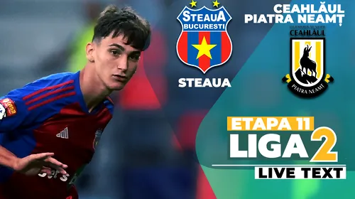 Steaua învinge Ceahlăul după un meci spectaculos, cu multe goluri, depășește echipa lui Pustai la golaveraj și se apropie de locurile de calificare în paly-off