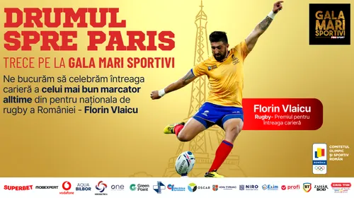 Mesajul emoționant al lui Florin Vlaicu la Gala Mari Sportivi ProSport 2023: „Decât să păcălesc sportul, mai bine agâț ghetele în cui”. VIDEO