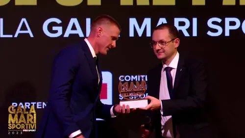 Cătălin Chirilă, premiat la Gala Mari Sportivi 2023 pentru calificarea la Jocurile Olimpice de la Paris 2024. VIDEO