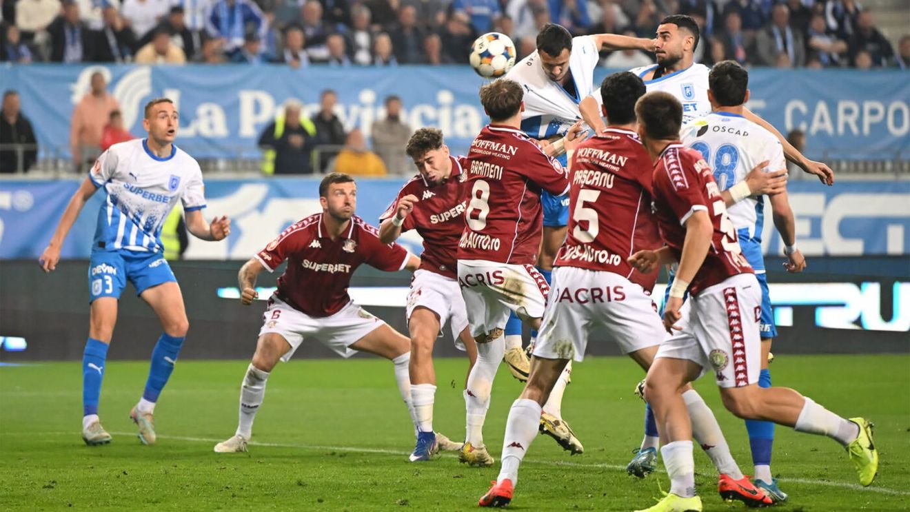 Universitatea Craiova - Rapid București 1-0, în etapa 5 din play-off-ul Superligii. Echipa olteană egalează liderul U Cluj, dar rămâne pe locul 2