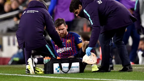 Cât de gravă e accidentarea lui Messi. Anunț de ultim moment după ce argentinianul a mers pe teren în finalul egalului cu Valencia