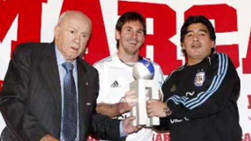 Messi, premiat de legenda Realului, Alfredo di Stefano